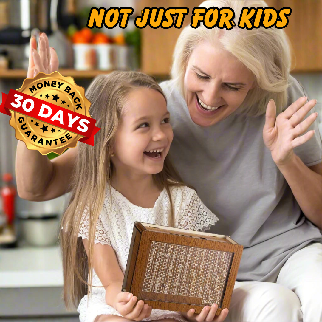 🎁Family Fun Savings Box🎁 Wooden Cash Saving Box