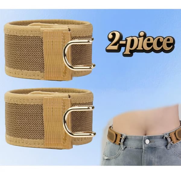 2Pcs Metal Hook Tactical Elastic Belt