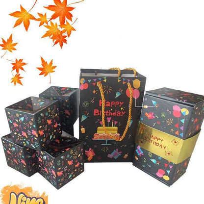 20 Bounces Surprise Gift Box with Flying Butterfly Toys Explosion Unique Folding Bouncing Red Envelope Cash Box