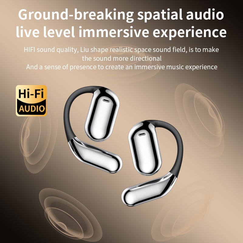 🔥⏰True Powerful Bluetooth 5.4 Open Ear Earbuds, IPX5 Waterproof