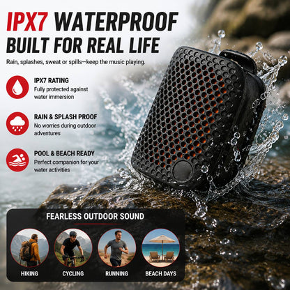 🏃 Outdoor Clip-On Bluetooth Speaker | Waterproof Speaker for Running & Cycling