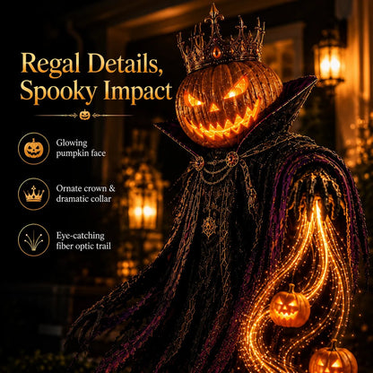 👑🎃 Pumpkin King Halloween Yard Decor|Solar Operated Day‐Night Ornament For Garden