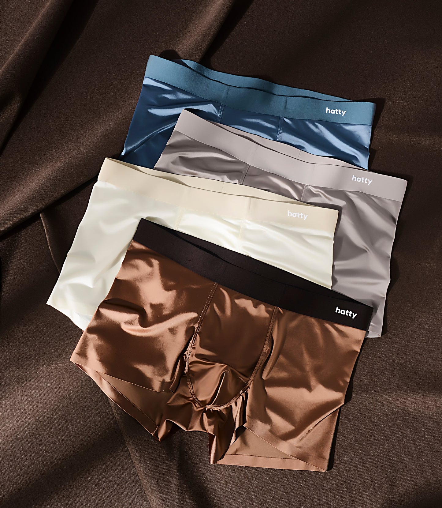 Elegant Silk Men's Ice Silk Underwear Mulberry Silk Antimicrobial Men's Boxer Briefs