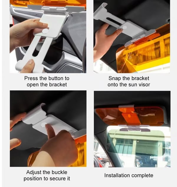 🎄 🚗Sun Visor for Car Universal Anti-Glare Polarized Visor Extender