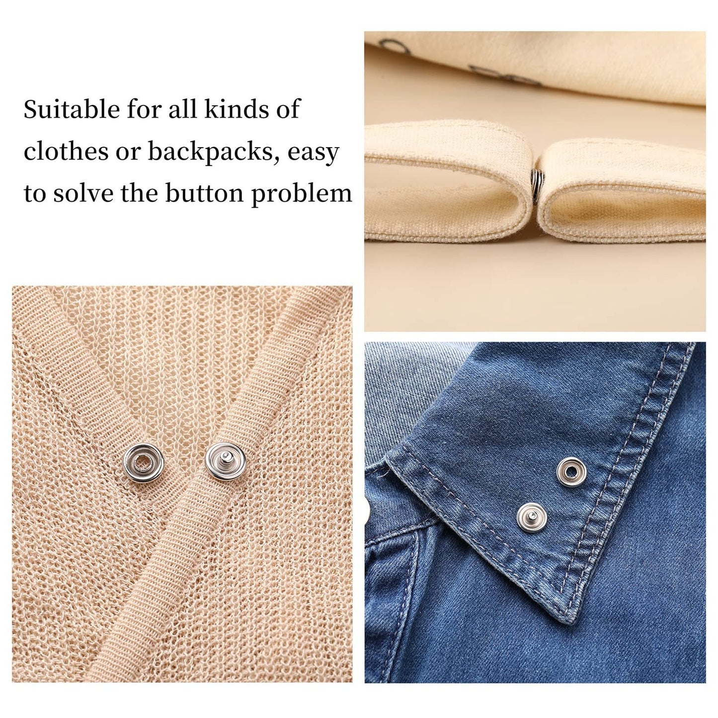 ✨100 pcs Invisible Colored Metal Buckle & Manual Pressure Pliers Kit