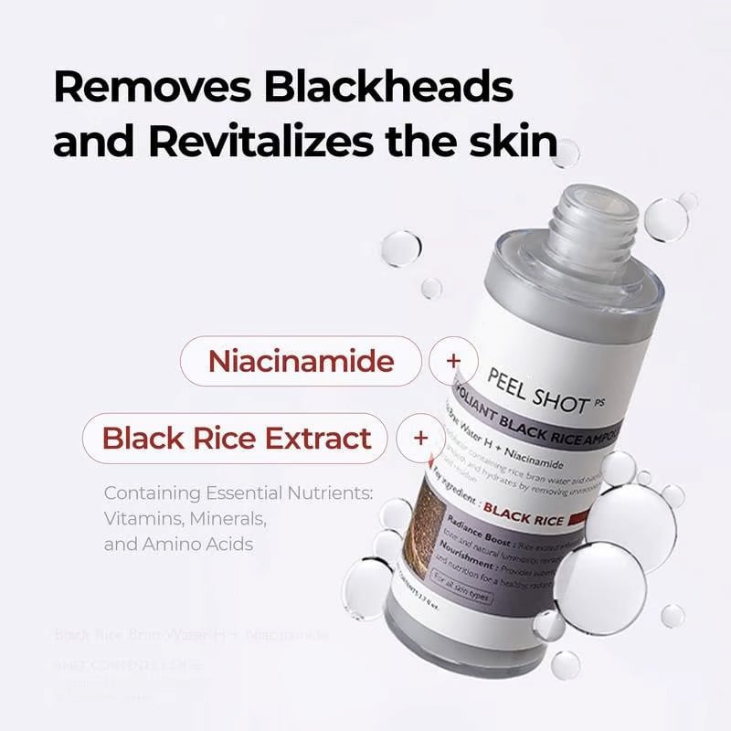 Peel Shot Glow Rice Ampoule Duo - Serums for Brightening, Exfoliating, and Moisturizing
