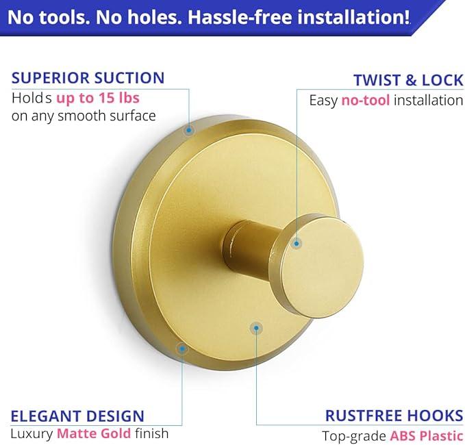 🔥 Stainless Steel Suction Cup Hooks (2X)