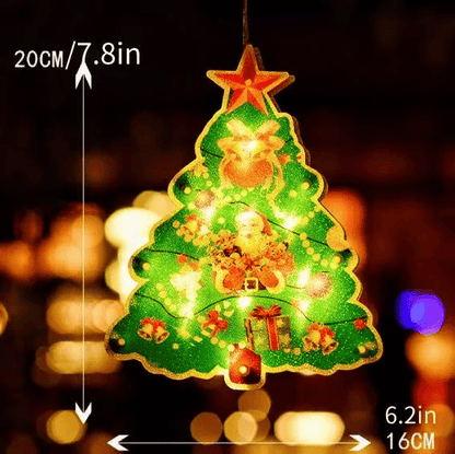 🎄 Christmas Window Hanging Lights 🌟