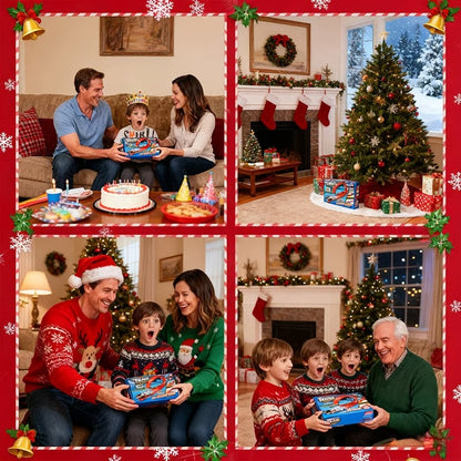 🎄🎁 2025 Christmas Surprise Gift: DIY Flexible Racing Track Toy 🚗✨
