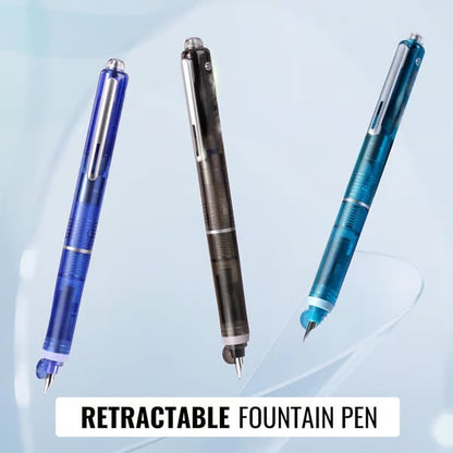Fountain Pen Retractable:0.38mm Blue&Black
