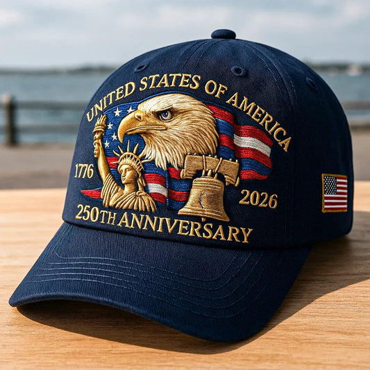🔥Eagle & Liberty – United States 250th Anniversary Embroidered Hat✨