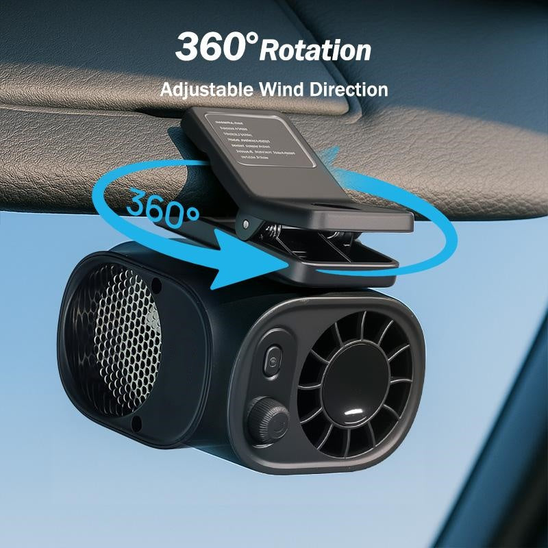 ❄ Car Clip On Fan with LED Display - 360°Rotation❄