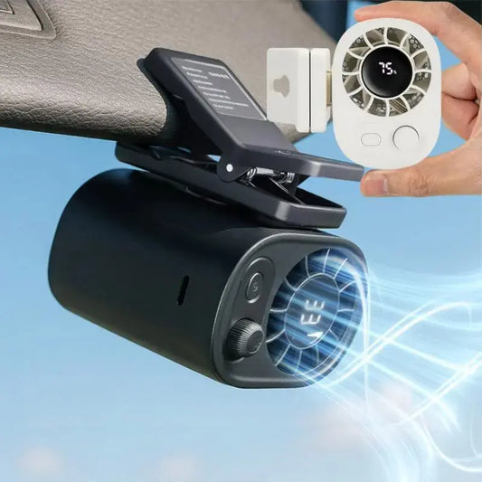 ❄ Car Clip On Fan with LED Display - 360°Rotation❄