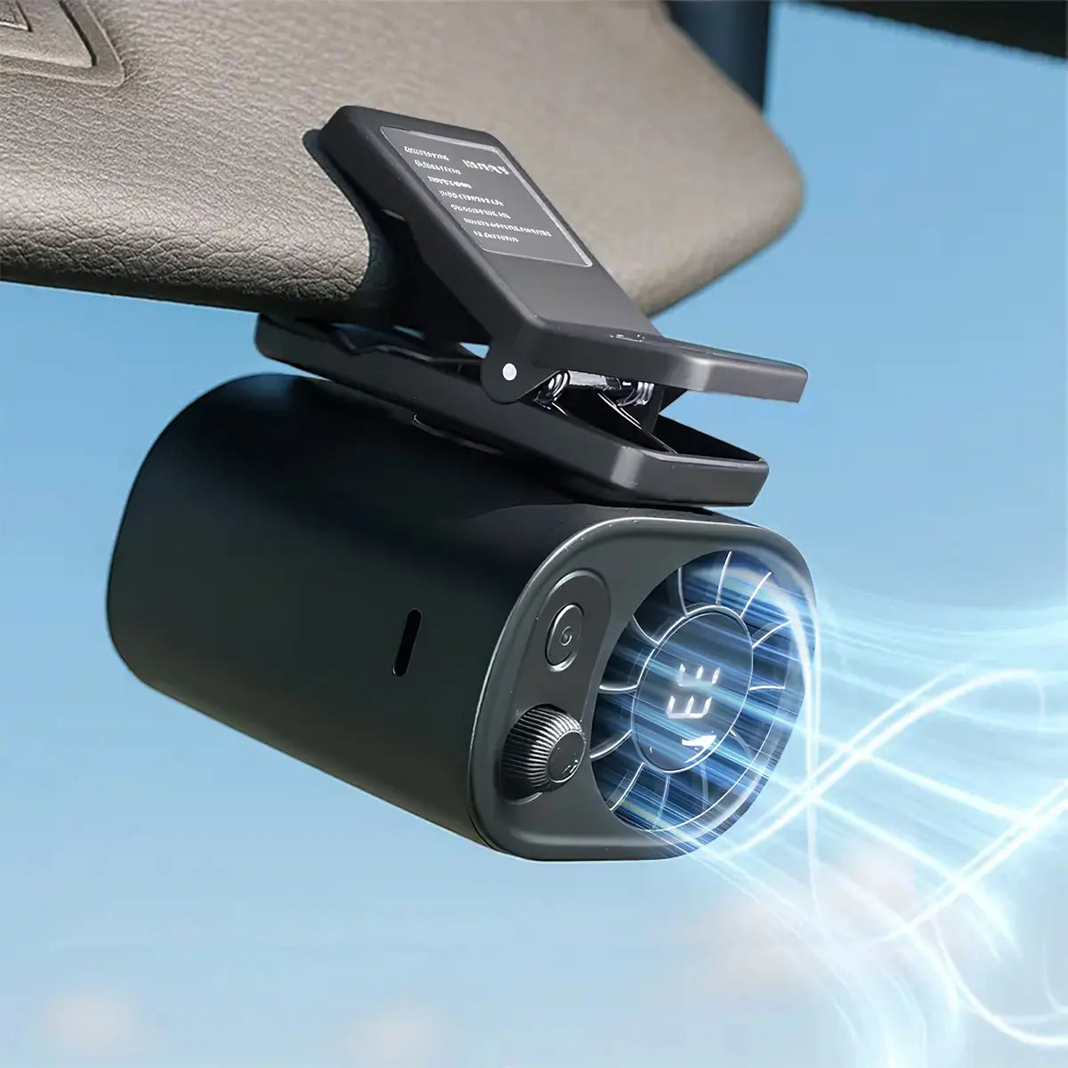 ❄ Car Clip On Fan with LED Display - 360°Rotation❄