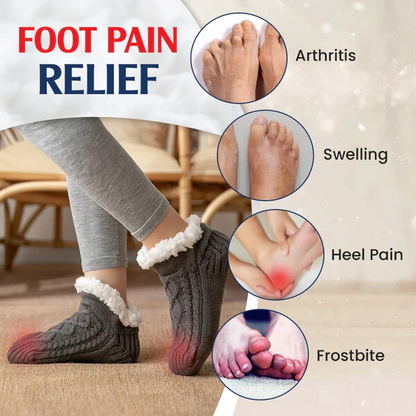 TIKTROVE - Fleece-Lined Non-Slip Thermal Slippers Socks