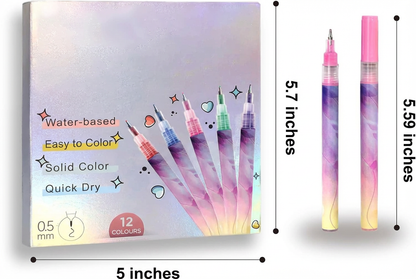 🎨12 Colors Nail Art Pens Set