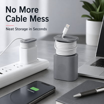 🔋 2 PACK 2-in-1 Charger Cable Organizer & Protective Wrap