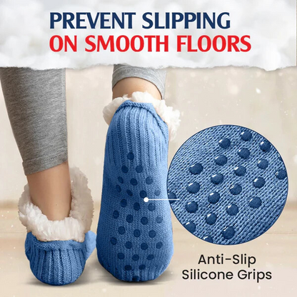 TIKTROVE - Fleece-Lined Non-Slip Thermal Slippers Socks