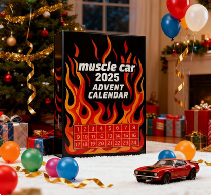 Hot Wheels Muscle Toy Car Advent Calendar-24 DAYS 2025