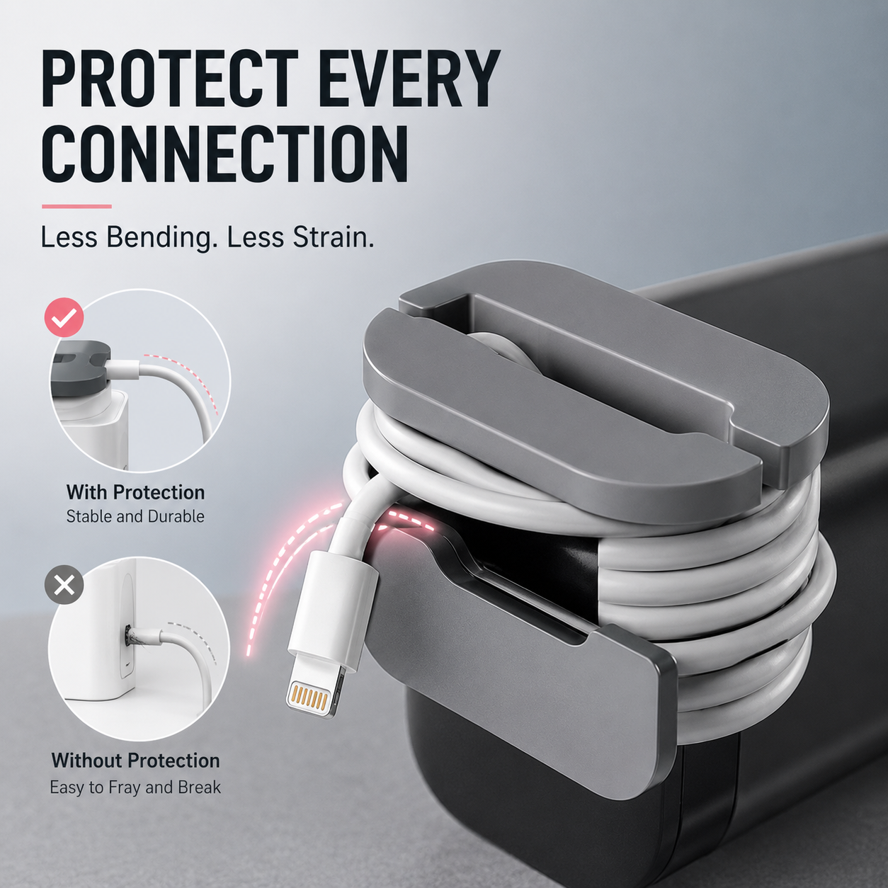 🔋 2 PACK 2-in-1 Charger Cable Organizer & Protective Wrap