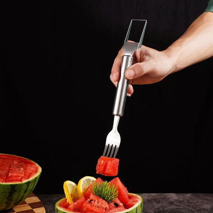 🍉 Effortless Fruit Prep✨ 2-in-1 Fruit Cutter & Fork – For Quick and Easy Fruit Serving! 🍓