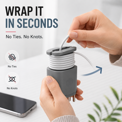🔋 2 PACK 2-in-1 Charger Cable Organizer & Protective Wrap