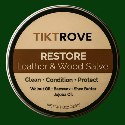 Tiktrove Restore - Professional Leather & Wood Conditioning Salve