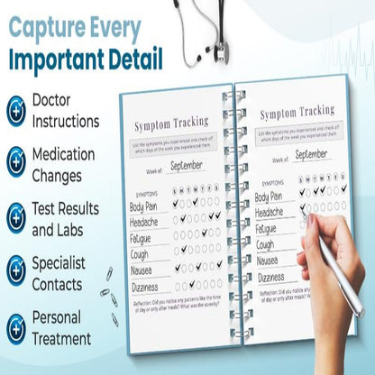 🔥 🩺❤️Doctor-Approved Medical Visit Logbook: Your Essential Medical Planner (📘Vegan Leather)