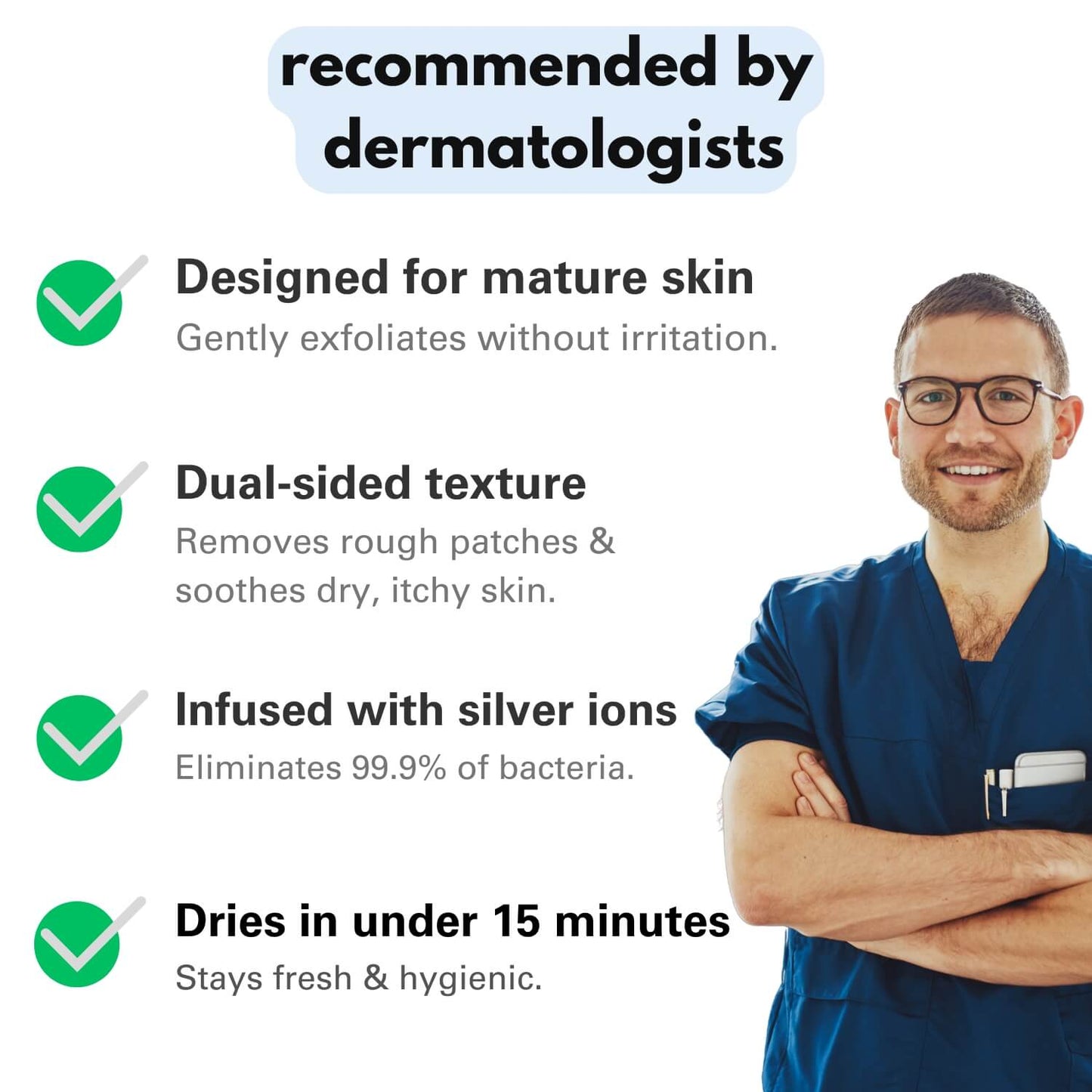 Tiktrove Exfoliating Antibacterial Shower Towel