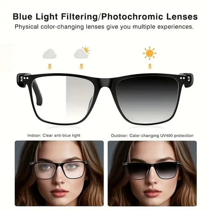 🔥 AI Interpretation Smart Glasses🕶️164-Language Translation, Photochromic Lenses, AI Chat & Hands-Free Audio