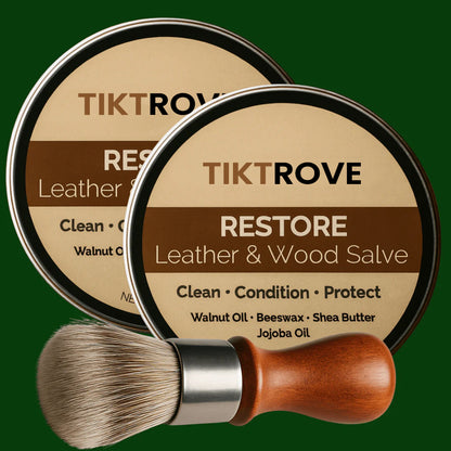 Tiktrove Restore - Professional Leather & Wood Conditioning Salve