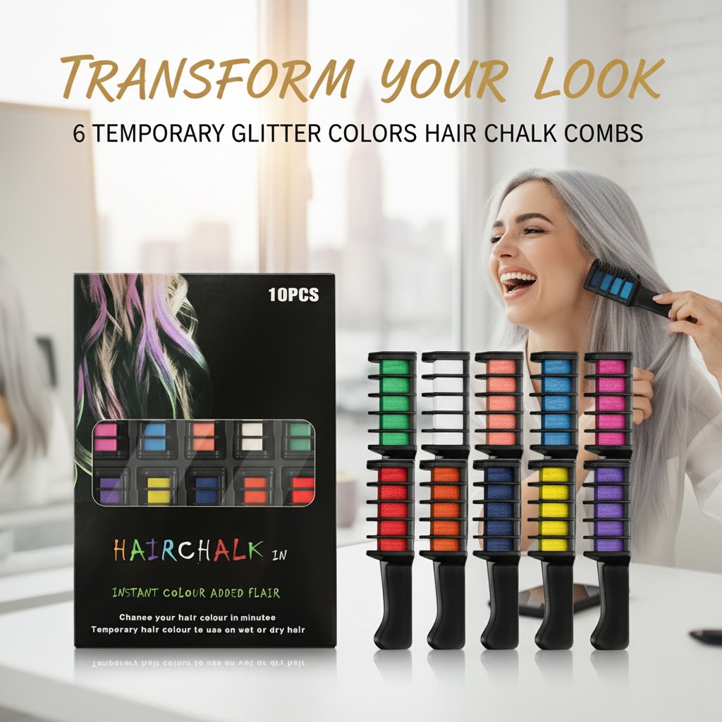Festive Fun Hair Chalk Combs