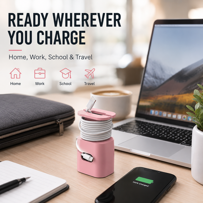 🔋 2 PACK 2-in-1 Charger Cable Organizer & Protective Wrap