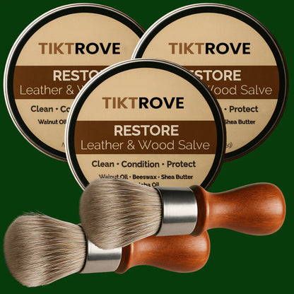 Tiktrove Restore - Professional Leather & Wood Conditioning Salve