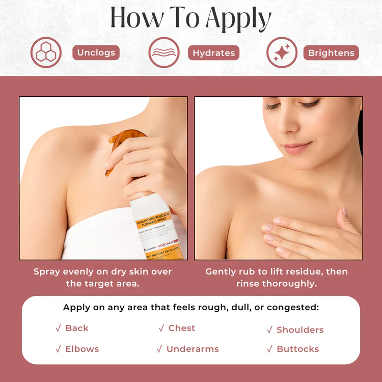 Tiktrove Peel Shot - Kojic + Turmeric Body Peel Spray
