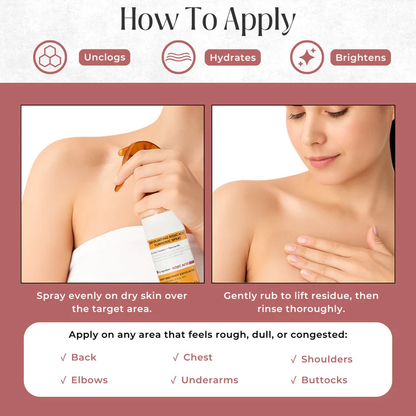 Tiktrove Peel Shot - Kojic + Turmeric Body Peel Spray
