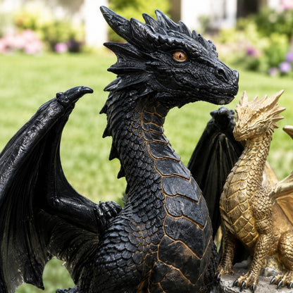 Amethyst Crystal Dragon Solar Garden Light, LED Dragon Statue Outdoor Yard Patio Decor, Waterproof Fantasy Garden Ornament, Gift for Dragon Lovers