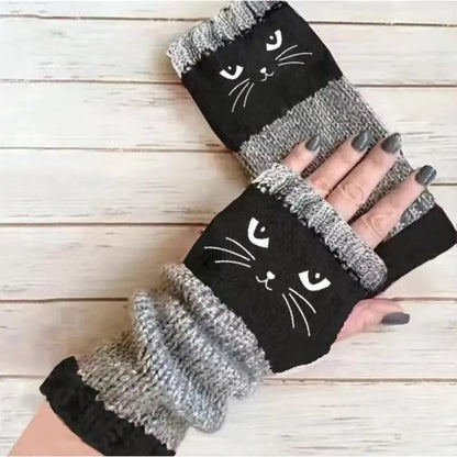 🎁🐱Knitted Fingerless Gloves🧶