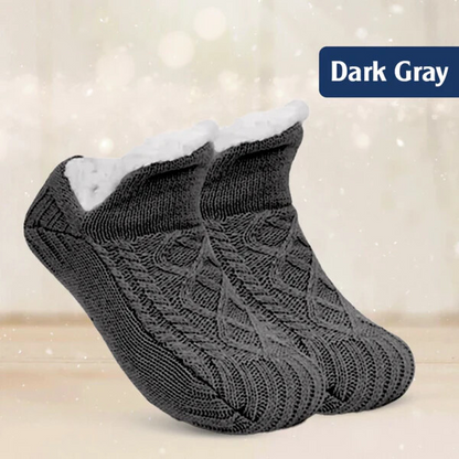 TIKTROVE - Fleece-Lined Non-Slip Thermal Slippers Socks