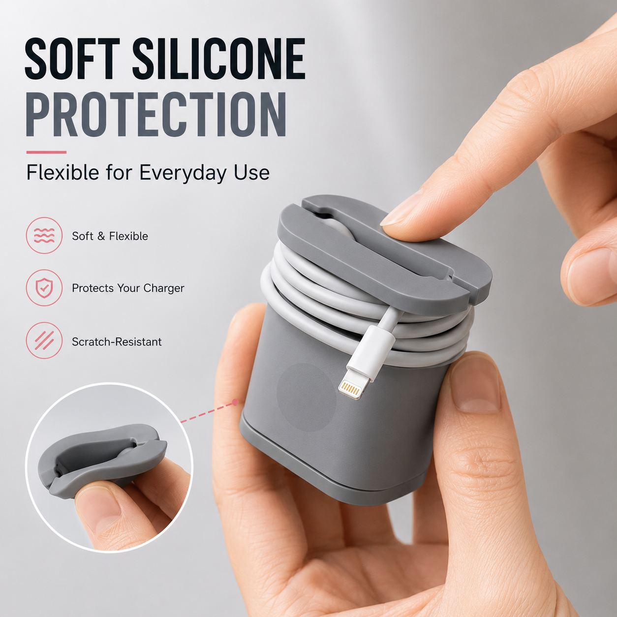🔋 2 PACK 2-in-1 Charger Cable Organizer & Protective Wrap