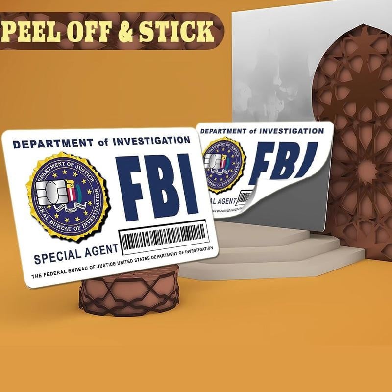 Secret Agent Card Skins Kit: FBI/ICE Designs  • Cosplay & Gift Stickers