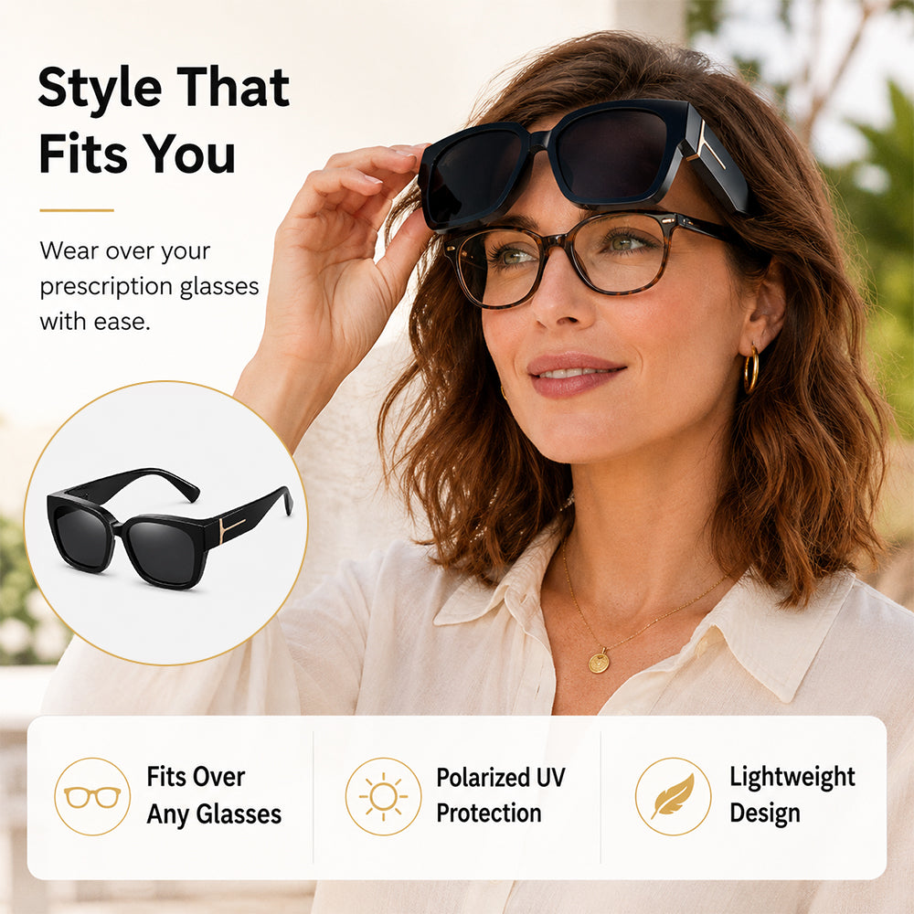 Polarized Fit-Over Sunglasses with Lightweight Comfort