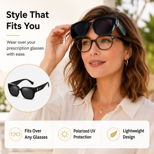 Polarized Fit-Over Sunglasses with Lightweight Comfort