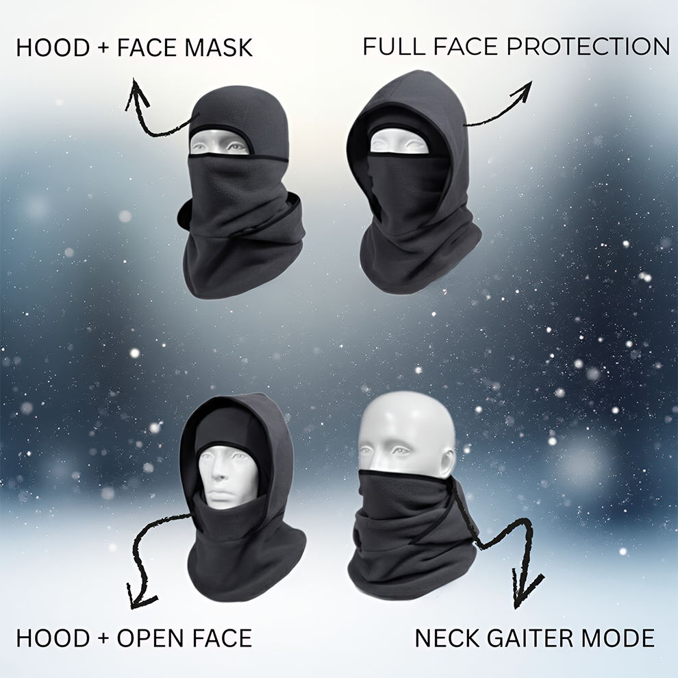 ❄️ 3-in-1 Thermal Ski Mask & Neck Warmer – Windproof Winter Hat
