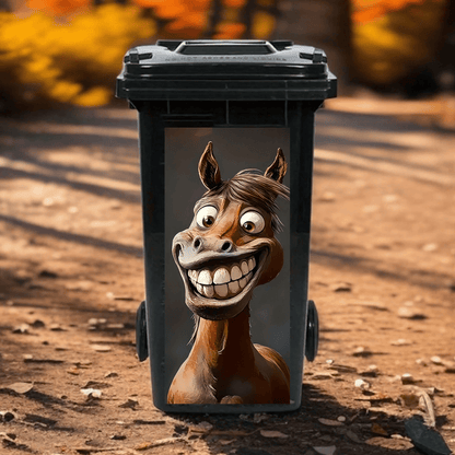 Creative Trash Can Sticker with Colourful Cartoon✨