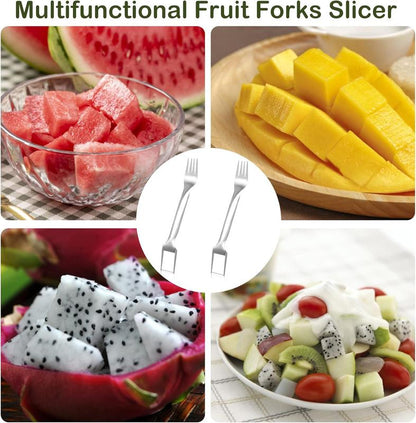 🍉 Effortless Fruit Prep✨ 2-in-1 Fruit Cutter & Fork – For Quick and Easy Fruit Serving! 🍓