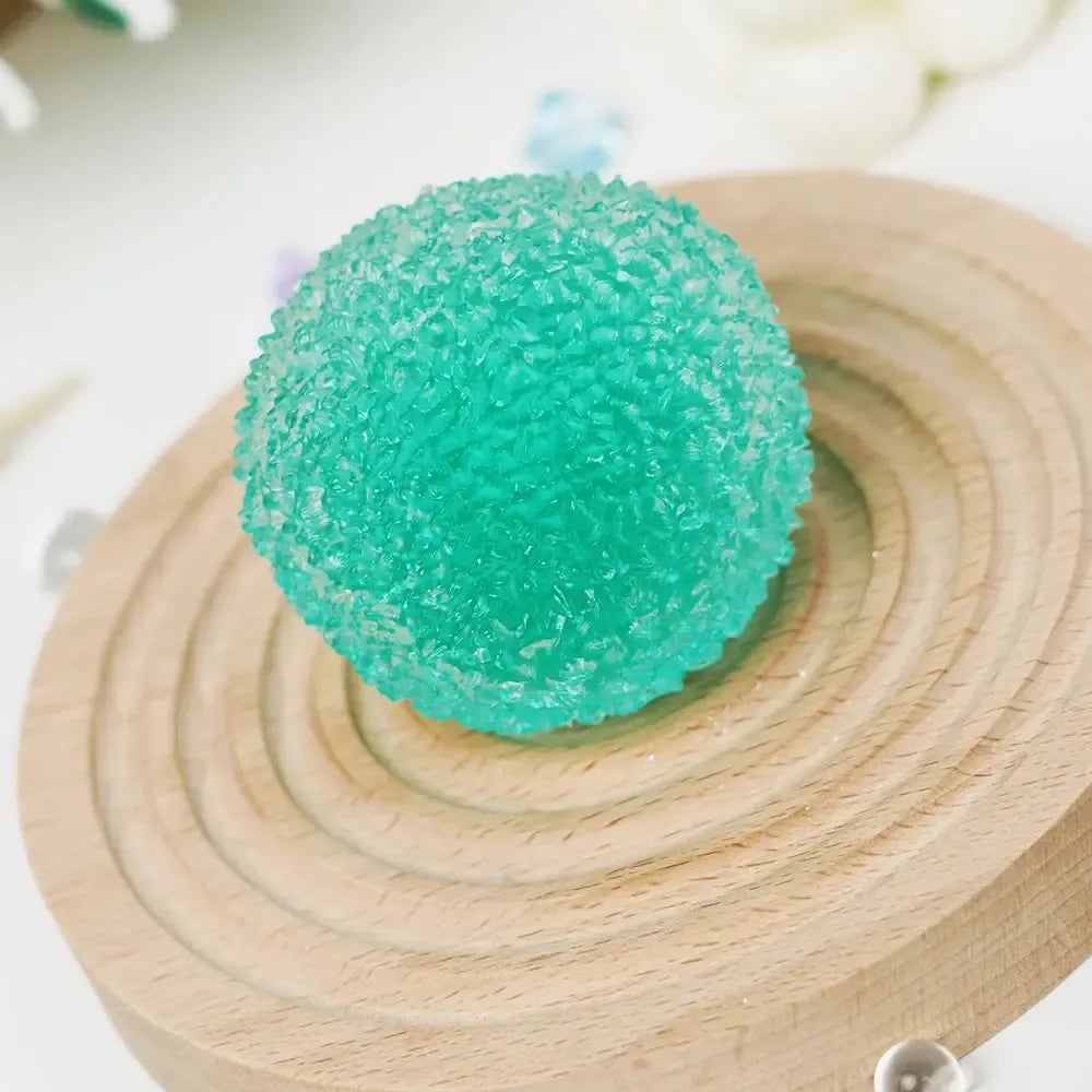🔥✨Handcrafted Crystal Mochi Ball Squishy Toy – Soft TPR Stress Relief Fidget 💖