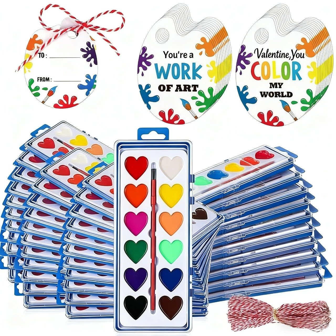 💖🎨Mini Watercolor Paint Set for Valentine's Day | Romantic Art Gift