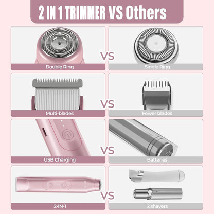 ⏰2-in-1 Electric Bikini Trimmer for Women
