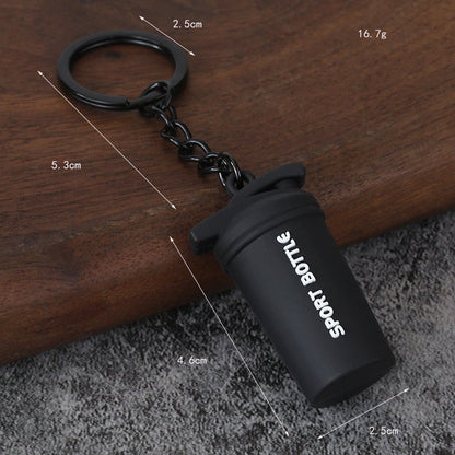 Creative Mini Gym Barbell Plate Keychain